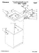 TOP AND CABINET, LIT/OPTIONAL Diagram and Parts List for TAWL650BW0  Estate Washer