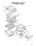 REFRIGERATOR SHELF Diagram and Parts List for KSRC25DXAL10  KitchenAid Refrigerator