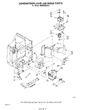 MAGNETRON AND AIR FLOW Diagram and Parts List for MW8600XR0  Whirlpool Microwave