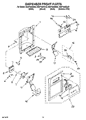 Part Location Diagram of 2318558B Whirlpool Front Cover Assembly (Includes