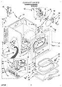 CABINET Diagram and Parts List for 8LGC7858AN0  Whirlpool Dryer