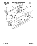 CONTROL PANEL, LITERATURE Diagram and Parts List for RS630PXYH2  Whirlpool Range