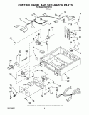 CONTROL PANEL AND SEPARATOR PARTS Diagram and Parts List for CSP2760TQ2  Whirlpool Dryer