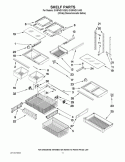 SHELF PARTS Diagram and Parts List for GX5FHDXVQ03  Whirlpool Refrigerator