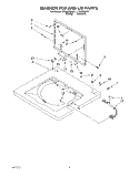 WASHER TOP AND LID Diagram and Parts List for LTG6234AW1  Whirlpool Washer Dryer Combo