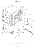 TUB, LITERATURE AND OPTIONAL Diagram and Parts List for DP4800XMW0  Whirlpool Dishwasher