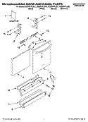 DOOR AND PANEL PARTS Diagram and Parts List for KUDP01FLSS1  KitchenAid Dishwasher