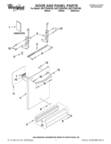 DOOR AND PANEL PARTS Diagram and Parts List for WDT770PAYW3  Whirlpool Dishwasher