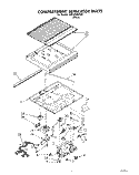 COMPARTMENT SEPARATOR Diagram and Parts List for 3HKGN500000  Whirlpool Refrigerator