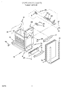 CONTAINER Diagram and Parts List for TU800SPDB2  Whirlpool Trash Compactor
