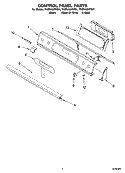 CONTROL PANEL PARTS Diagram and Parts List for YKESA907PP01  KitchenAid Range