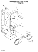 REFRIGERATOR LINER PARTS Diagram and Parts List for 7GS6SHEXMS03  Whirlpool Refrigerator