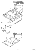 COOKTOP Diagram and Parts List for FGS395VL2  Whirlpool Range