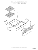DRAWER AND RACK PARTS Diagram and Parts List for YGY397LXUS04  Whirlpool Range
