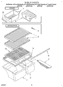 SHELF, LIT/OPTIONAL Diagram and Parts List for ET16JMXBN00  Whirlpool Refrigerator