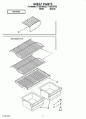 SHELF PARTS, OPTIONAL PARTS Diagram and Parts List for TT16DKXSQ03  Estate Refrigerator