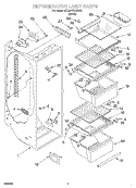 REFRIGERATOR LINER Diagram and Parts List for 6ED20TKXGW02  Whirlpool Refrigerator