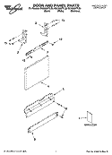 DOOR AND PANEL PARTS Diagram and Parts List for GU2300XTLQ0  Whirlpool Dishwasher