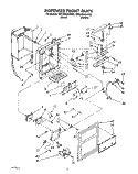 DISPENSER FRONT Diagram and Parts List for 3ED25DQXAW00  Whirlpool Refrigerator
