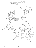 DISPENSER FRONT Diagram and Parts List for 4YED25DQFW02  Whirlpool Refrigerator