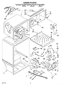 LINER Diagram and Parts List for ET1LFKXKQ00  Whirlpool Refrigerator