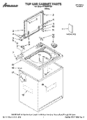TOP AND CABINET PARTS Diagram and Parts List for NTW5800TQ0  Whirlpool Washer