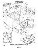 CABINET Diagram and Parts List for LG6801XPW0  Whirlpool Dryer