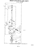 BRAKE AND DRIVE TUBE Diagram and Parts List for LA7000XSW0  Whirlpool Washer