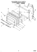 FREEZER DOOR Diagram and Parts List for RT18HDXBL01  Roper Refrigerator