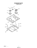 COOK TOP Diagram and Parts List for F9257W0  Roper Range