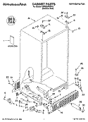 CABINET PARTS Diagram and Parts List for KSRG25FKSS15  KitchenAid Refrigerator