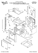 OVEN Diagram and Parts List for RBS305PDQ1  Whirlpool Wall Oven