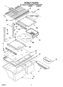 SHELF, OPTIONAL Diagram and Parts List for ET8FTKXKT01  Whirlpool Refrigerator