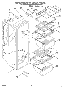 REFRIGERATOR LINER Diagram and Parts List for ED20TKXDN01  Whirlpool Refrigerator