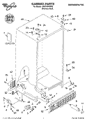 CABINET, LITERATURE Diagram and Parts List for GD5THGXKS00  Whirlpool Refrigerator