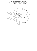 CONTROL PANEL Diagram and Parts List for KEBC177HBL3  KitchenAid Wall Oven