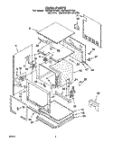 OVEN Diagram and Parts List for RB760PXYQ4  Whirlpool Wall Oven