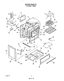 OVEN Diagram and Parts List for F7108^0  Whirlpool Range