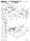 TOP AND CONSOLE PARTS Diagram and Parts List for 7MSGDS800MQ1  Whirlpool Dryer