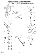 MOTOR AND ICE CONTAINER PARTS Diagram and Parts List for GS5SHAXSA01  Whirlpool Refrigerator