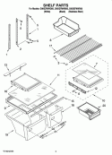 SHELF PARTS Diagram and Parts List for G9IXEFMWS00  Whirlpool Refrigerator