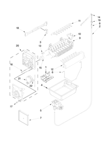 Icemaker Parts Diagram and Parts List for KRFC302ESS00  KitchenAid Refrigerator