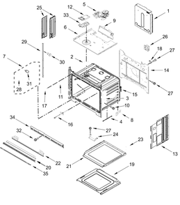Oven Parts Diagram and Parts List for JOESC530RL00  Whirlpool Wall Oven