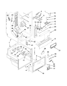 Liner Parts Diagram and Parts List for IX5BBEXDS00  Whirlpool Refrigerator