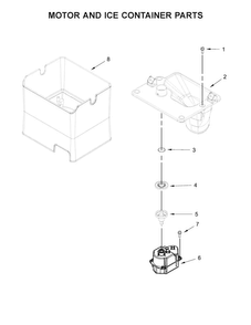 Motor And Ice Container Parts Diagram and Parts List for KFIS29PBMS02  KitchenAid Refrigerator