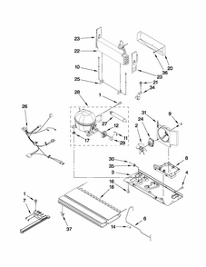 Unit Parts Diagram and Parts List for 59669289012  Kenmore Refrigerator