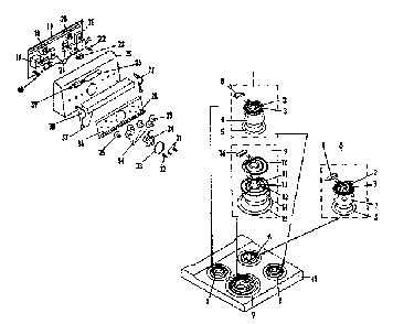 Main Top Section Diagram and Parts List for 155924630  Kenmore Range
