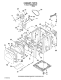 CABINET PARTS Diagram and Parts List for 7MWGD8800AW0  Whirlpool Dryer