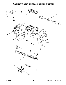 Cabinet And Installation Parts Diagram and Parts List for KMHC319EBS05  KitchenAid Microwave