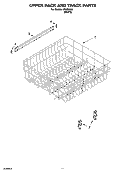 UPPER RACK AND TRACK PARTS Diagram and Parts List for IPU98660  Inglis Dishwasher
